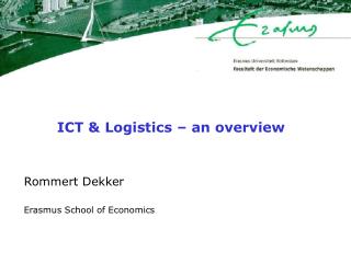 ICT &amp; Logistics – an overview