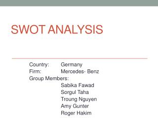 SWOT Analysis