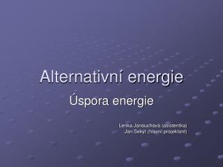 Alternativní energie