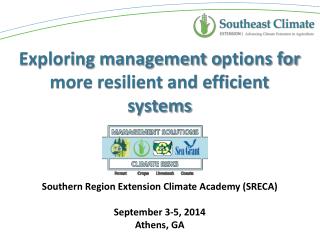 Exploring m anagement o ptions for more resilient and efficient systems