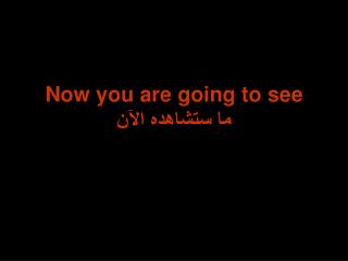 Now you are going to see ما ستشاهده الآن