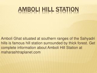 Amboli hill station