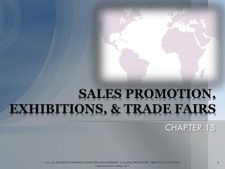 SALES PROMOTION, EXHIBITIONS, &amp; TRADE FAIRS