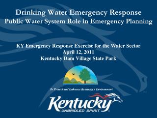 Drinking Water Emergency Response Public Water System Role in Emergency Planning