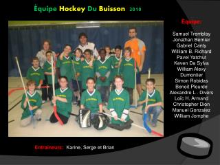 Équipe Hockey Du Buisson 2010
