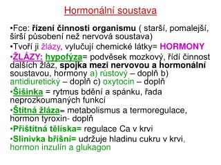 Hormonální soustava