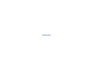 L’ antonymie