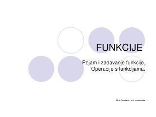 FUNKCIJE