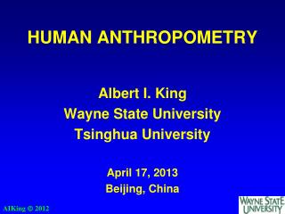 HUMAN ANTHROPOMETRY