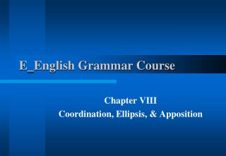 E_English Grammar Course