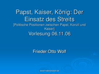 Frieder Otto Wolf