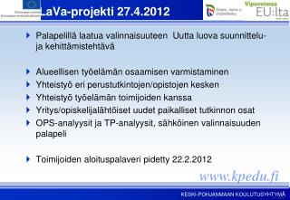 PaLaVa-projekti 27.4.2012