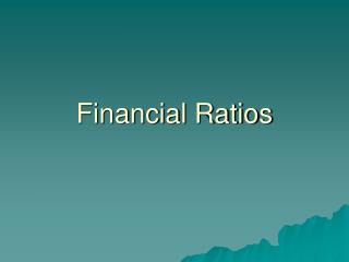 Financial Ratios