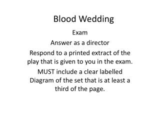 Blood Wedding