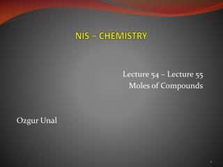 NIS – CHEMISTRY