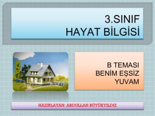 3.SINIF HAYAT BİLGİSİ