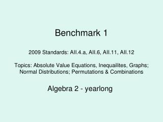 Algebra 2 - yearlong