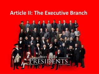 Article II: The Executive Branch