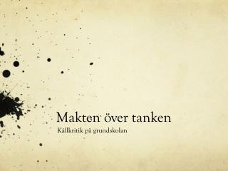 Makten över tanken