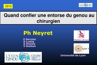 Ph Neyret E Servien S Lustig G Demey V Duthon Université de Lyon