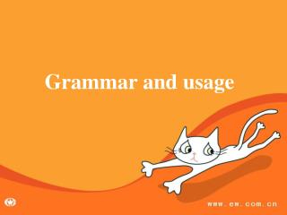 Grammar and usage