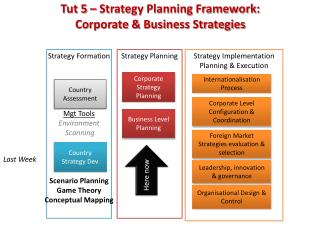 Tut 5 – Strategy Planning Framework: Corporate &amp; Business Strategies