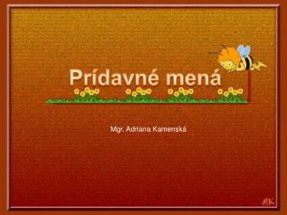 Prídavné mená