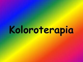 Koloroterapia