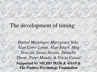 The development of timing