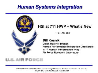 Human Systems Integration