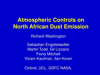 Atmospheric Controls on North African Dust Emission