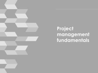 Project management fundamentals