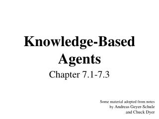 Knowledge-Based Agents