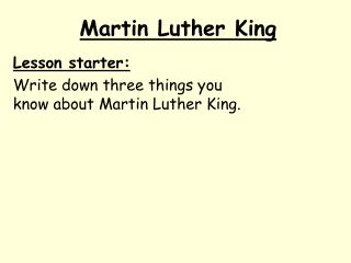 Martin Luther King