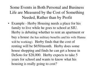 Herby Builds a Cash Flow