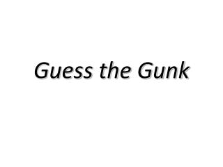 Guess the Gunk