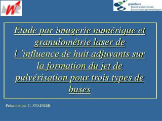 Présentation: C. STAINIER