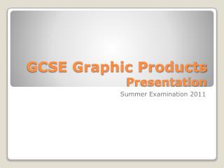 GCSE Graphic Products Presentation