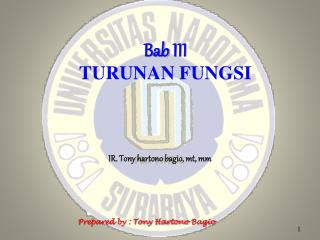 Bab III TURUNAN FUNGSI