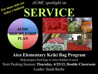 AUMC spotlight on SERVICE