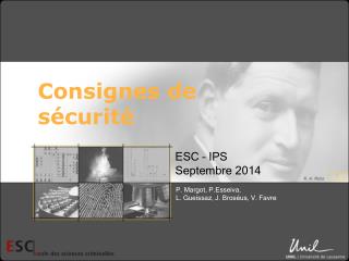 Consignes de sécurité