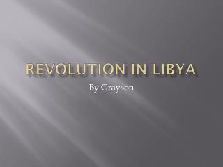 Revolution in Libya