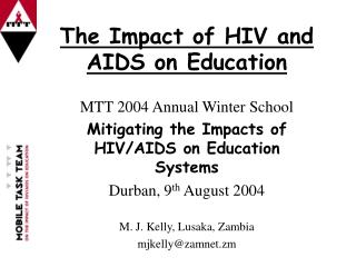 The Impact of HIV and AIDS on Education