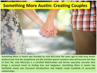 Something More Austin: Creating Couples
