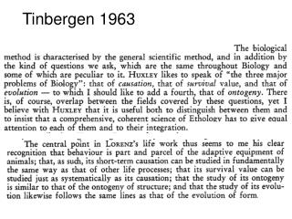 Tinbergen 1963
