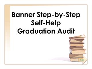 Banner Step-by-Step Self-Help Graduation Audit