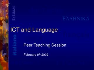 ICT and Language