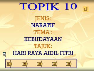 JENIS: NARATIF TEMA : KEBUDAYAAN TAJUK: HARI RAYA AIDIL FITRI