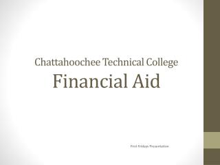 Chattahoochee Technical College Financial Aid