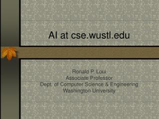 AI at cse.wustl
